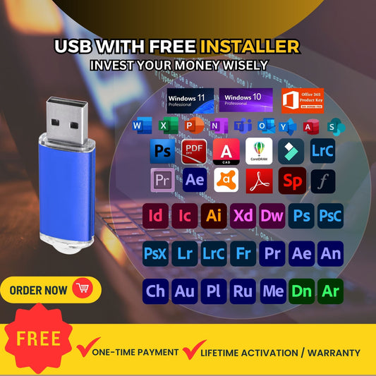 FLASH DRIVE WITH FREE SOFTWARE INSTALLER / ACTIVATOR